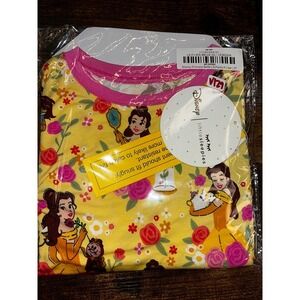 V129. Little Sleepies Disney Princess Belle Long Sleeve 2pc Set‎ 3T NIB